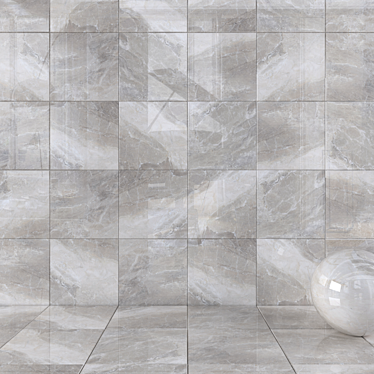 Alpin Sand Wall Tiles - Multi-Texture, 60x60 cm 3D model image 1 