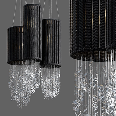 Ethereal Elegance Chandelier Duo 3D model image 1 