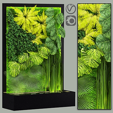 Vertical Garden Oasis: Modern Plant Life 3D model image 1 