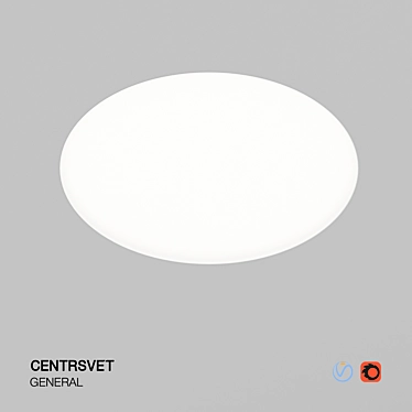 Sleek Rondo T Ceiling Light 3D model image 1 