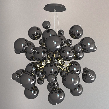 Modern Molecule Chandelier 3D model image 1 