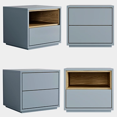 Modular Pixel Cabinet with Color Options 3D model image 1 