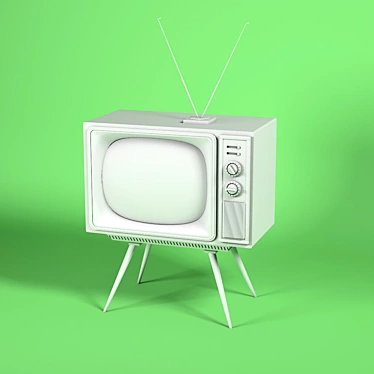 Vintage Television Set 3D model image 1 