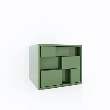 Sleek 4-Drawer Manhattan Set 3D model image 1 