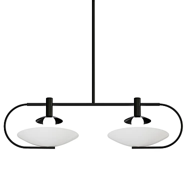 Elegant Bowl-Shaped Pendant Light 3D model image 1 