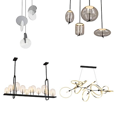 Modern Pendant Lighting Collection 3D model image 1 