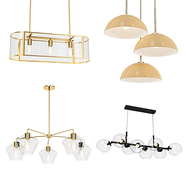 Modern Chandelier Collection 3D model image 1 