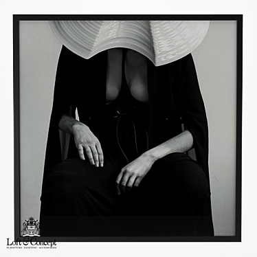 Loft Concept Poster: Black and White Nun II 3D model image 1 
