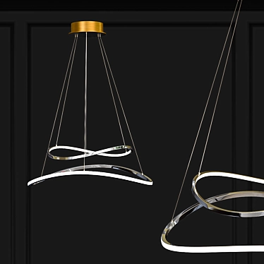 Elegant Modern Ceiling Light 3D model image 1 
