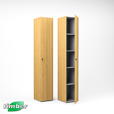 Modern Modena Timber Cabinet by Timber-Mebel 3D model image 1 