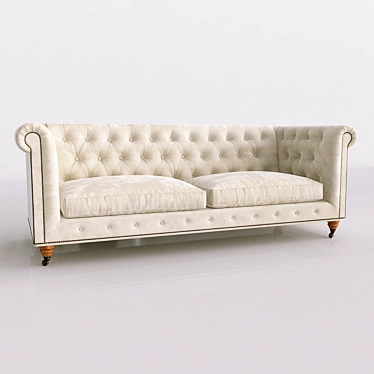 Light Fabric Sofa 3D model image 1 