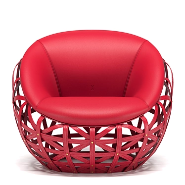 Elevated Comfort: Louis Vuitton Diamond Armchair 3D model image 1 