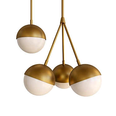 Contemporary Hanging Lamp - BALL 3D model image 1 