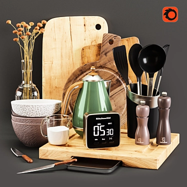 Kitchen Decor Set: Stylish & High-Quality 3D model image 1 