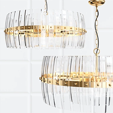 Contemporary Orland Glass Pendant Light 3D model image 1 