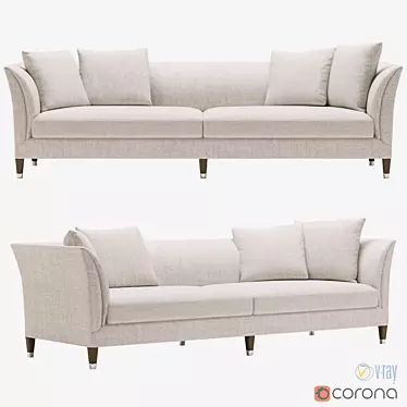 Elegant Ralph Lauren Atherton Sofa 3D model image 1 