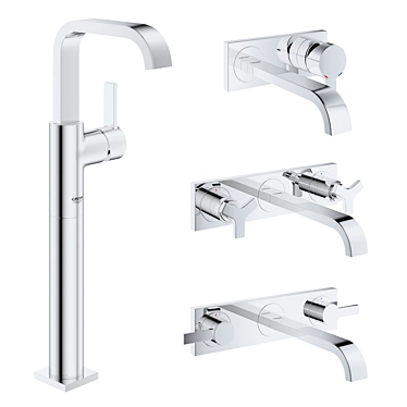 Elegant Grohe Allure Mixer Taps 3D model image 1 