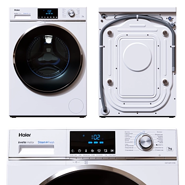 Haier HW70-BP12758S: Efficient and Spacious Washing Machine 3D model image 1 