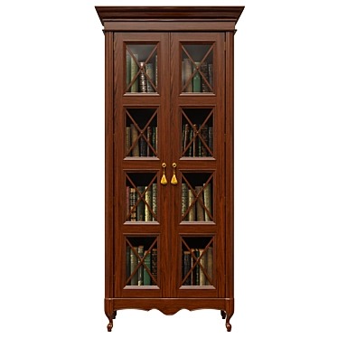 Classic Wood Wardrobe 3D model image 1 