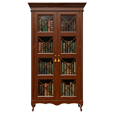 Classic Wood Wardrobe 1200mm 3D model image 1 