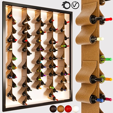 64 Bottle Wine Pendant Shelving 3D model image 1 