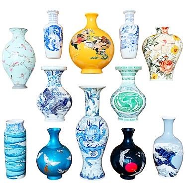 Elegant Chinese Vase - 3D Model 3D model image 1 