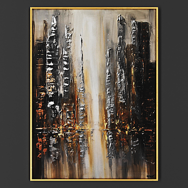 Elegant Framed Artwork 3D model image 1 