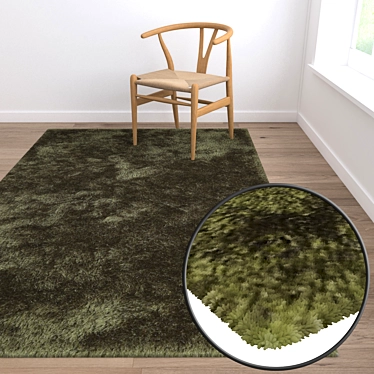 Versatile 3-Piece Carpet Set 3D model image 1 