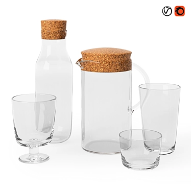 Ikea 365+ Glassware Set: Stylish and Versatile 3D model image 1 