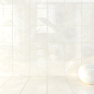 Classic Pulpis Ivory Wall Tiles: Multi-Texture Luxury 3D model image 1 
