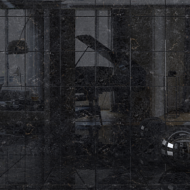 Cosmic Black Wall Tiles: Modern & Versatile Design 3D model image 1 