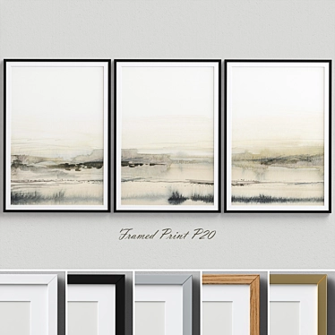  Scandi Landscape Framed Prints 3D model image 1 