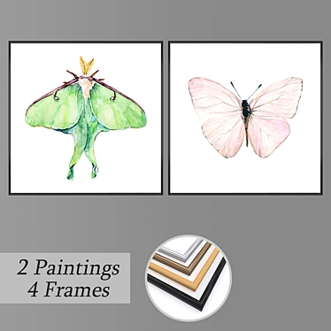 Creative Collection: Wall Art Set 3D model image 1 