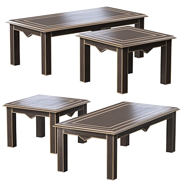 Arabic Style Tables | Unique Dimensions 3D model image 1 