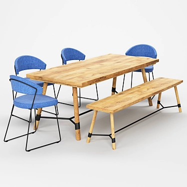 Modern Italian Dining Table 3D model image 1 