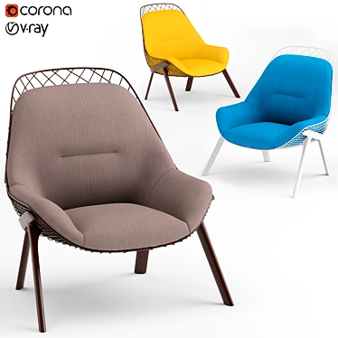 Elegant Gran Kobi Armchair 3D model image 1 