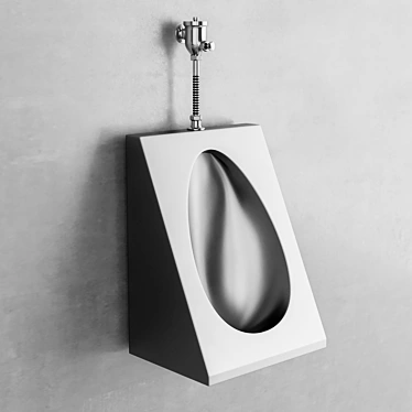 Durable Stainless Steel Urinal 3D model image 1 