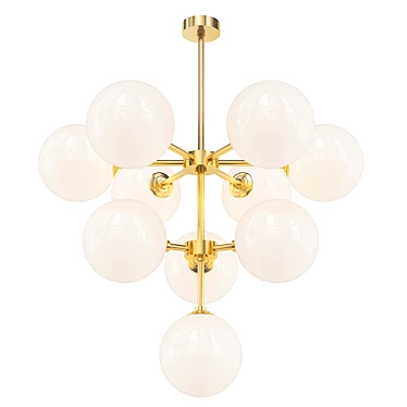 Vintage Brass Chandelier: Mitzi Ashleigh 3D model image 1 