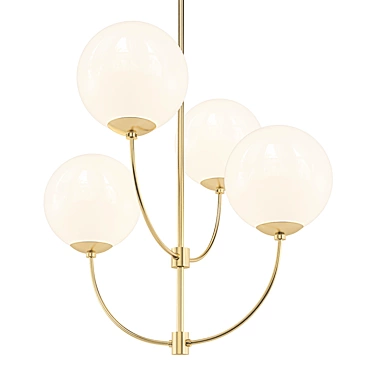 Vintage-inspired Mitzi Carrie Chandelier 3D model image 1 