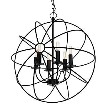 Vintage Inspired Laughlin Chandelier 3D model image 1 