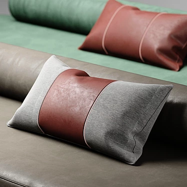 Luxury Leather Bench: Elegant & Durable 3D model image 1 