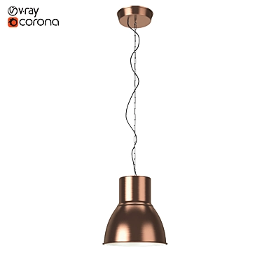 Title: Sleek Hektar Pendant Lamp (47 cm) 3D model image 1 