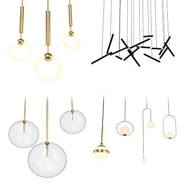 Modern Chandelier Collection 3D model image 1 