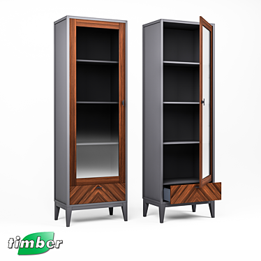 Toskana T-901 L/R Showcase: Elegant Timber-Mebel Solution 3D model image 1 