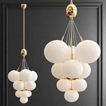 Elegant Blossom: Orchard Chandelier 3D model image 1 