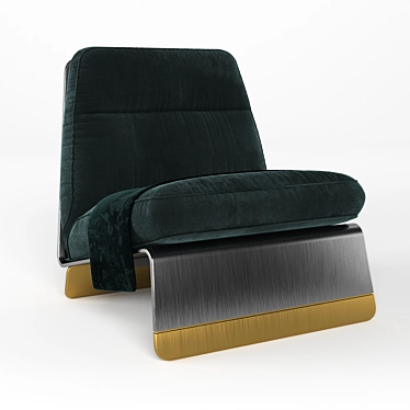 Elegant Greta Arm Chair 3D model image 1 