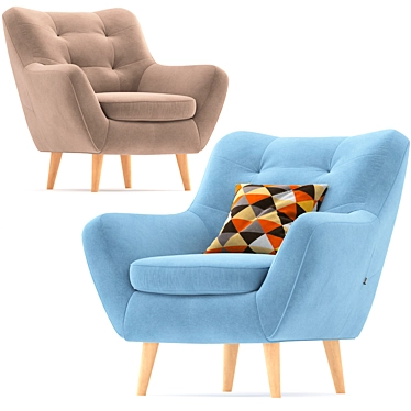 Cozy Sherpa Armchair for Ultimate Comfort 3D model image 1 