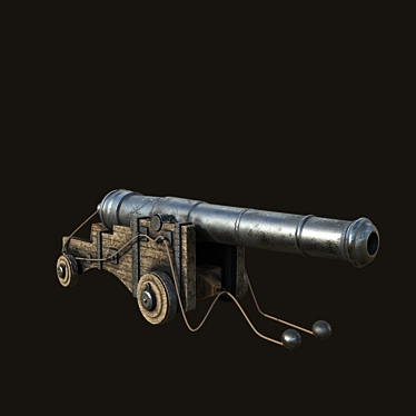 Pirate Cannon Masterpiece 3D model image 1 