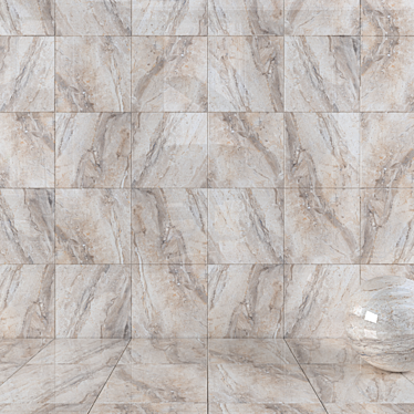 Elegant Helena Beige Wall Tiles 3D model image 1 