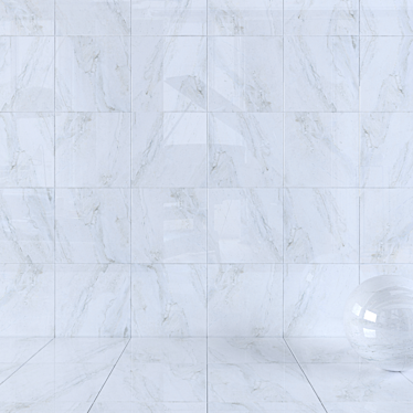 Elegant Gray Helena Wall Tiles 3D model image 1 